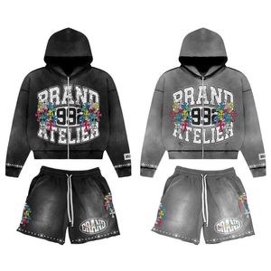 Sweat-shirt à capuche personnalisé en coton imprimé numérique, respirant, à séchage rapide, poids lourd, streetwear d'hiver, décontracté - Product Image 5