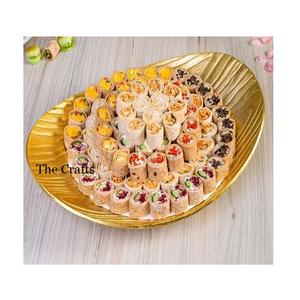 Cuenco de chocolates de color dorado con diseño de hojas, cuenco decorativo de tamaño y forma personalizados para mesa y utensilios de cocina - Product Image 2