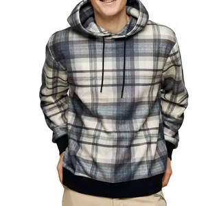 Meilleure vente pulls à capuche pour hommes logo thermique personnalisé tissu en coton écologique solide conception de vêtements de rue saison d'hiver - Product Image 2