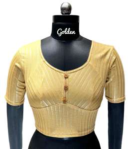 Blusa moderna de verano con forro de almidón pesado y papel de aluminio Starached de corte Katori con patrón de botones de lujo - Product Image 2