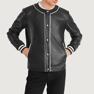 Chaqueta Varsity de cuero Premium para hombre-Diseño Varsity personalizado con material de calidad Elegante ropa de calle urbana Capa de invierno - Product Image 1