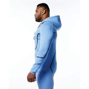 Conjunto Deportivo de Dos Piezas con Capucha de Forro Polar para Hombre, para Entrenamiento Físico en el Gimnasio, Invierno 2025 - Product Image 2