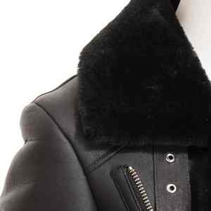 แจ็กเก็ตหนังบุนวมสำหรับผู้หญิงคอปกหนังมีตัวเลือกสีสำหรับฤดูใบไม้ร่วงดีไซน์ล่าสุด2025เป็นมิตรกับสิ่งแวดล้อม - Product Image 3