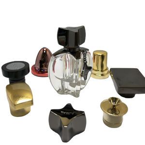 Bouchon de flacon de parfum de luxe personnalisé FEA15mm en alliage de zinc, diverses couleurs, métal zamac, diverses couleurs - Product Image 1