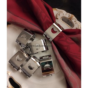 แหวนรองผ้าเช็ดปากทรงกลมทำจากทองแดงอย่างดี สำหรับตกแต่งโต๊ะ อุปกรณ์ตกแต่งงานแต่งงาน งานวันเกิด แหวนรองผ้าเช็ดปากโลหะ - Product Image 2