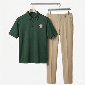 Ensemble uniforme de golf personnalisé OEM, polo et pantalon, kit d'équipe de golf, tissu élégant à séchage rapide, uniforme de golf en vente en ligne - Product Image 1