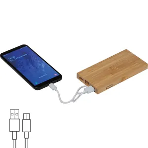 Power Bank in Bambù Personalizzato - Regalo Promozionale per Amanti della Tecnologia - Product Image 1