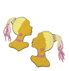 Nouvelles boucles d'oreilles de mode pour les fêtes, les mariages, nouvelles boucles d'oreilles brodées de créateurs, meilleure qualité, couleur ivoire, boucles d'oreilles à perles - Product Image 1