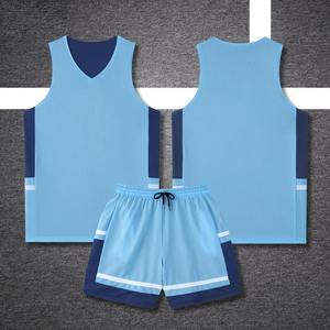 Basket-ball d'équipe 2 pièces pour hommes avec numéro et nom personnalisés pour adultes, enfants, uniformes d'entraînement, maillot personnalisé de vêtements - Product Image 3