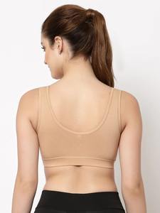 Women <b>Sports</b> Bra <b>Underwear</b> Gym Workout Running Solid White Pastel Clothesbody Butter <b>Sports</b> Bra - Product Image 3