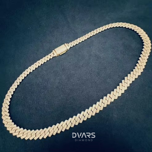 สร้อยคิวบาลิงค์ทอง 10K/14K ประดับเพชรเลี้ยงในห้องปฏิบัติการ ความใสระดับ VVS ขนาด 18 มม. ดีไซน์หรูหรา พร้อมใบรับรอง IGI สำหรับทุกเพศทุกวัย สไตล์ฮิปฮอป จากอินเดีย - Product Image 4