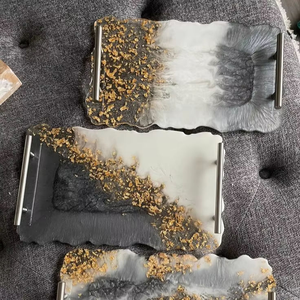 Plateau en résine en gros, plateau de service en résine époxy fait main, fournisseur en gros de plateaux de service en résine époxy - Product Image 4