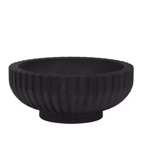 Cuencos de madera modernos hechos a mano, elegantes, perfectos para servir, regalar y decorar la mesa, cuenco para servir con acabado recubierto de polvo - Product Image 1