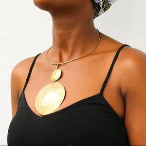 <b>Handmade</b> Handcrafted Natural Brass <b>Necklace</b> for Wedding Parties Women Girls Use <b>Handmade</b> Product Brass <b>Necklace</b> Best Seller - Product Image 2