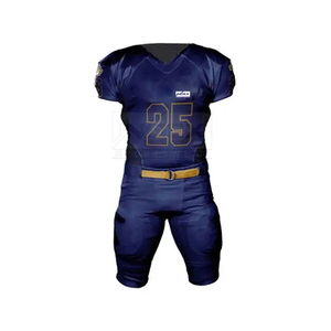 Ensemble d'uniformes de football américain pour hommes, avec impression personnalisée, vêtements de sport à manches courtes de haute qualité, respirant, grande taille, nom de joueur - Product Image 5