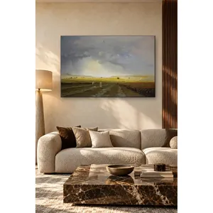 Fida Chintreuil Regardant la pluie sur la plaine - Impression sur toile - Product Image 1
