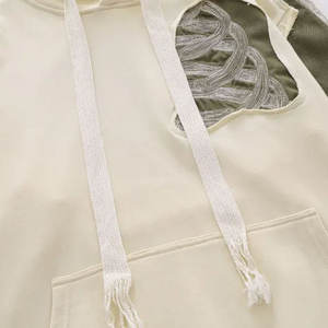 Sweat-shirts pour hommes en polyester/coton à lavage acide, couleur unie, teinture unie, fermeture éclair, vêtements de mode - Product Image 5