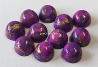 Cabochon rond violet cuivre turquoise dos plat 3mm,4,5,6,7,8,9,10,11,12-AAA qualité