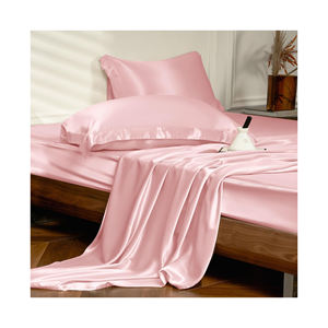 100% Satin Duvet Cover Set 300tc Satin Hotel Bed Linen Hotel Beds Sheets Set King Size <b>Bedding</b> Set - Product Image 3