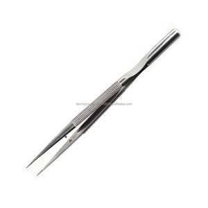 Micro pince chirurgicale Davicon ENT en acier inoxydable de haute qualité 15cm 0.3mm poignée ronde coudée - Product Image 5