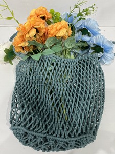 กระเป๋าถือเชือกล่างทรงสี่เหลี่ยมขนาดใหญ่สไตล์เกาหลี - Product Image 4