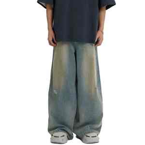 Pantalones Vaqueros Anchos y Holgados, Transpirables, con Apariencia Clásica de Lavado Ácido, Estilo Nostálgico y Cómodo - Product Image 3