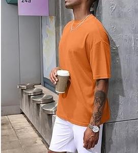 Camisetas de Verano Casuales Transpirables de Manga Corta con Cuello Redondo y Hombros Caídos de Tela Oxford de 300 g de Calidad Premium RABUSH SPORTS para Hombre - Product Image 2