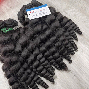 2025 mega venta de paquetes de cabello crudo sin enredos sin desprendimiento extensiones de cabello humano de Vietnam trama de máquina de ondas sueltas de vapor - Product Image 1