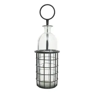 Vase à fleurs moderne en tube de verre et métal, élégant pour la table, la maison, l'hôtel, le décor, nouveau design - Product Image 2