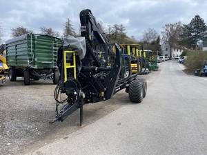 Remolque para Grúa Forestal PALMS H12D + K7.86 |   Remolque para Transporte de Madera de 12 Toneladas |   Sistema de Manipulación de Madera de Alta Resistencia con Alcance de 8.6 m - Product Image 2