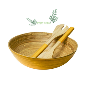 Cuenco de bambú hilado biodegradable redondo/cuenco y cuchara de bambú con tamaño/color/logotipo personalizado por Eco2go Vietnam - Product Image 6