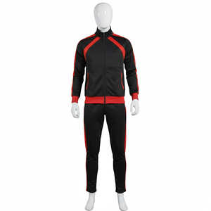 Ensemble de survêtement en polyester athlétique respirant, léger, avec fermeture éclair, ensemble de survêtement en polyester, vêtements de sport parfaits - Product Image 4