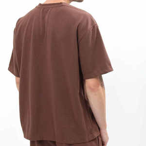 เสื้อยืดโอเวอร์ไซส์สำหรับผู้ชายเสื้อยืดโอเวอร์ไซส์ผ้าคอตตอน100% ทรงหลวมขนาดใหญ่พิเศษโลโก้แบบออกแบบได้ตามต้องการ - Product Image 3
