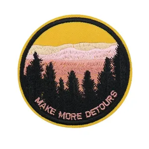 Custom Fabric Woven Embroidered Patch Badges Sew Iron On Embroidery Patches For Clothing Hat Custom Logo Iron-on Sewing patch