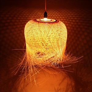 Vietnamese Luxury Handmade Wicker Rattan Hanging <b>Lamp</b> Glass Shade Modern Indoor Outdoor Bamboo Application <b>Lamp</b> Covers Shades - Product Image 6