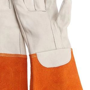 Guantes de soldadura para soldadura TIG con cuero de vaca de primera calidad y puños largos extendidos - Product Image 6