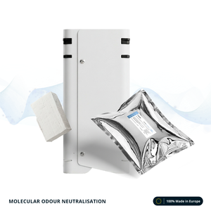 Neutralizzatore di Odori Polimerico Formula Blu: Odori di Sudore, Feci, Fumo e Solventi - Compatta Solida da 40g - OEM / Etichetta Privata - Product Image 1