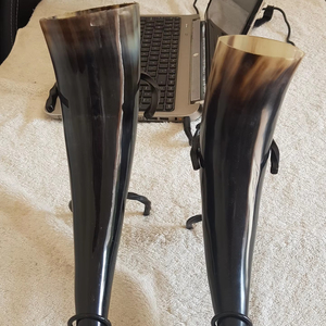 Buffalo vikingo beber cuerno pulido estilo Animal Mesa tamaño personalizado blanco y negro moderno elegante decoración del hogar - Product Image 1