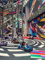 Parque de atracciones infantil comercial personalizable para interiores, con zona de juegos suave, piscina de bolas de felpa, carrusel y área de conducción para niños, con certificación CE