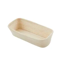 Vintage handgemaakte ecovriendelijke duurzame rotan houten pulp broodrijsmand natuurlijke kleur voordelige bakvorm voor deeg