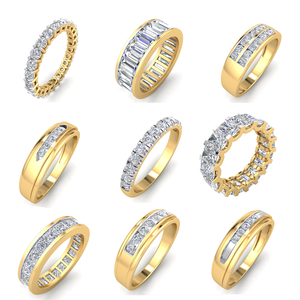 0.49Cts แหวนทอง14K สุดหรูของผู้หญิงเทียบกับความชัดเจนของห้องปฏิบัติการเครื่องประดับคลาสสิกสุดหรูสำหรับผู้หญิง - Product Image 4