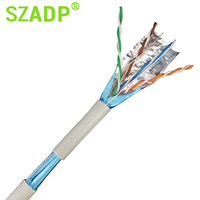 Cable de Red Ethernet para Interiores FTP Cat5e Blindado, Conductor CCA, Anti-interferencia, Par Trenzado, Pasa Pruebas