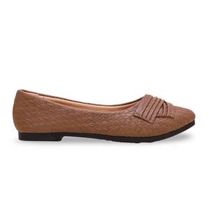 Escarpins à talons hauts pour femmes WN1128 marron talon bas bout pointu fermeture à enfiler de haute qualité pour la nouvelle saison - Product Image 4