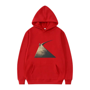 Sudadera con capucha extragrande de algodón 100% para hombre, talla grande, hombro caído con serigrafía, sin cuerdas, transpirable, holgada para invierno - Product Image 3