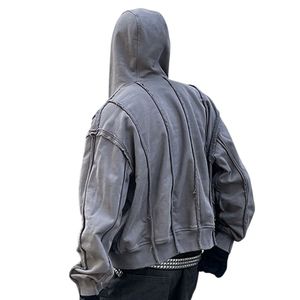 Top Selling Unique Design Distressed Zipper <b>Hoodies</b> for <b>Men</b> 3D Embroidery Regular Fit 100% Cotton Winter Zip-up Wholesale Price - Product Image 3