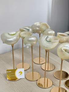 เปลือกหอยแก้วที่เป็นมิตรกับสิ่งแวดล้อมภาชนะใส่เครื่องดื่มเปลือกหอยเป็นมิตรกับสิ่งแวดล้อมทำด้วยมือในเวียดนามแก้วไวน์เปลือกหอยเหมาะสำหรับการรับประทานอาหารและการตกแต่ง - Product Image 5