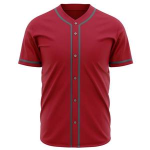 Maillot de baseball unisexe de haute qualité pour hommes, couleur unie, sublimation, broderie, uniforme d'équipe pour adultes, polyester respirant - Product Image 1