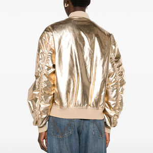 Chaqueta de piel de oveja estampada con logotipo personalizado para mujer, de manga larga, cuello alto, cremallera frontal, transpirable, de invierno, venta al por mayor, de secado rápido - Product Image 2