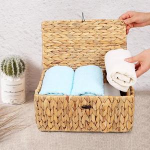 <b>Water</b> hyacinth <b>containers</b> cheap price <b>container</b> box hand weaving boxes table shelf storage - Product Image 4