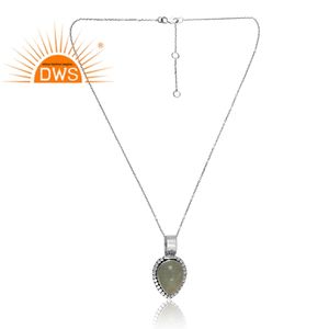 Nuevas llegadas 925 colgante de collar de piedras preciosas de fluorita Natural de plata esterlina para mujeres proveedor de joyería personalizada - Product Image 1
